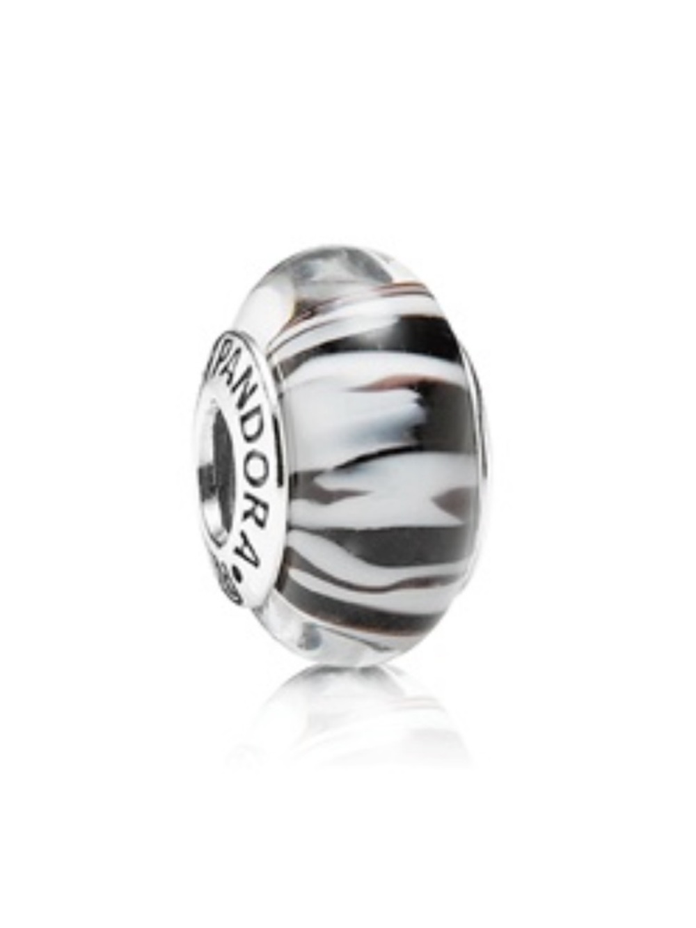 Pandora Zebra Murano Glass Charm, New
